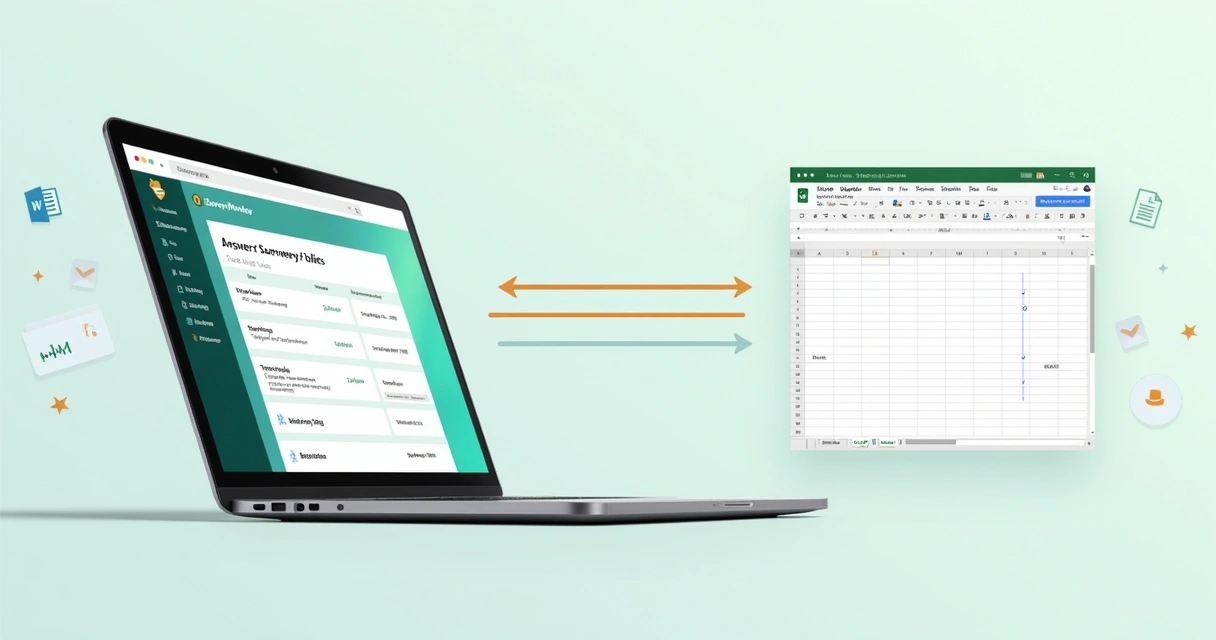 Fluxo mostrando integração entre painel do SurveyMonkey e Google Sheets
