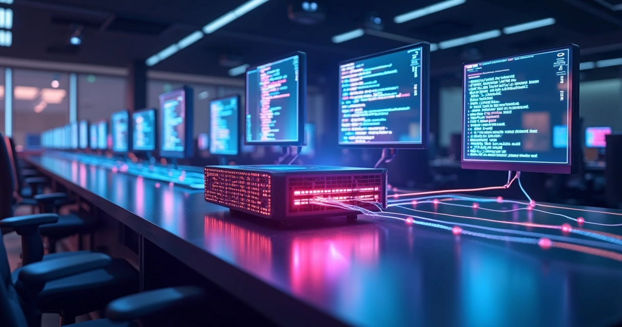 Conexão entre sistemas digitais com fluxo de dados e códigos integrados mostrando webhook ativo 