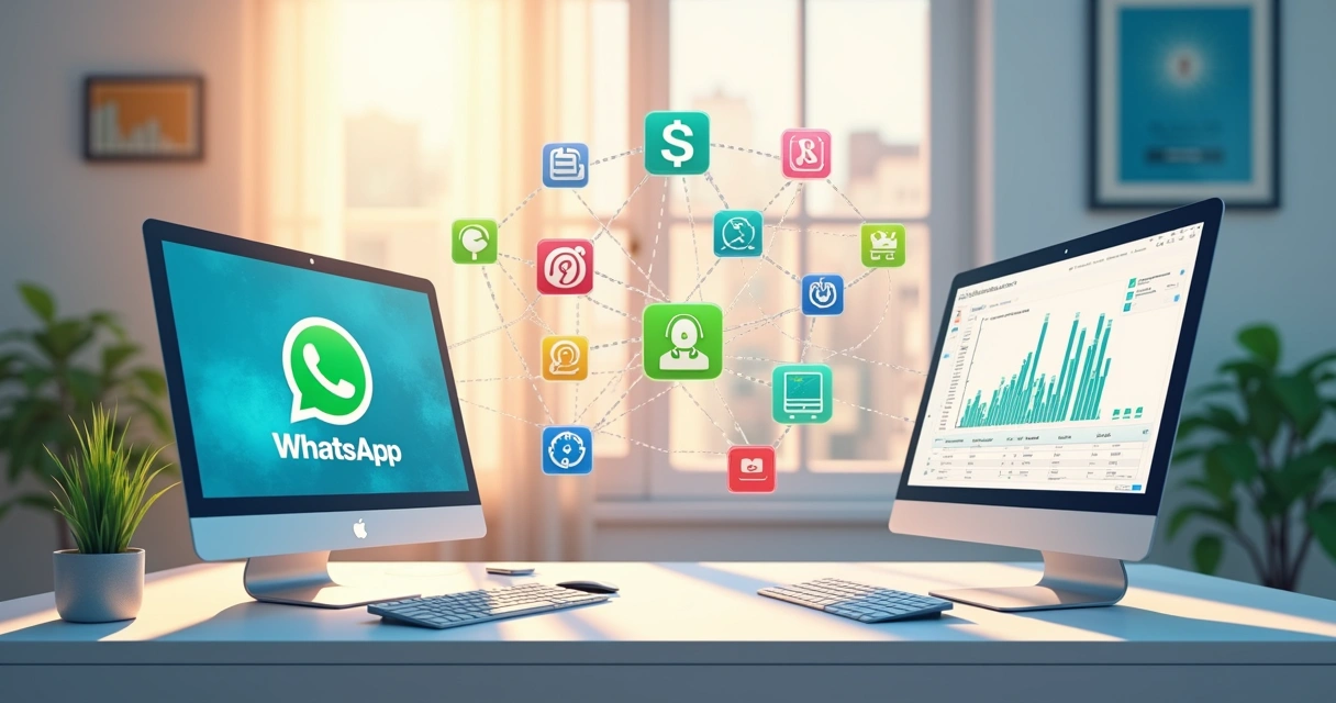 Integração visual de WhatsApp e RD Station com fluxos de comunicação