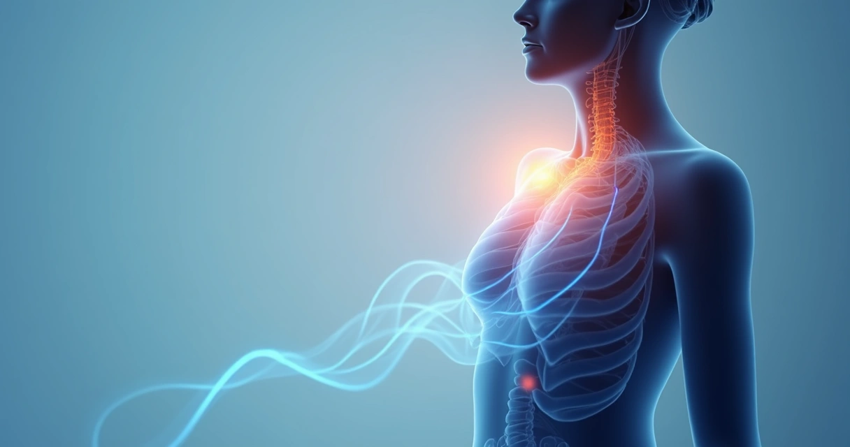 Conexión entre cuerpo y mente con formas abstractas