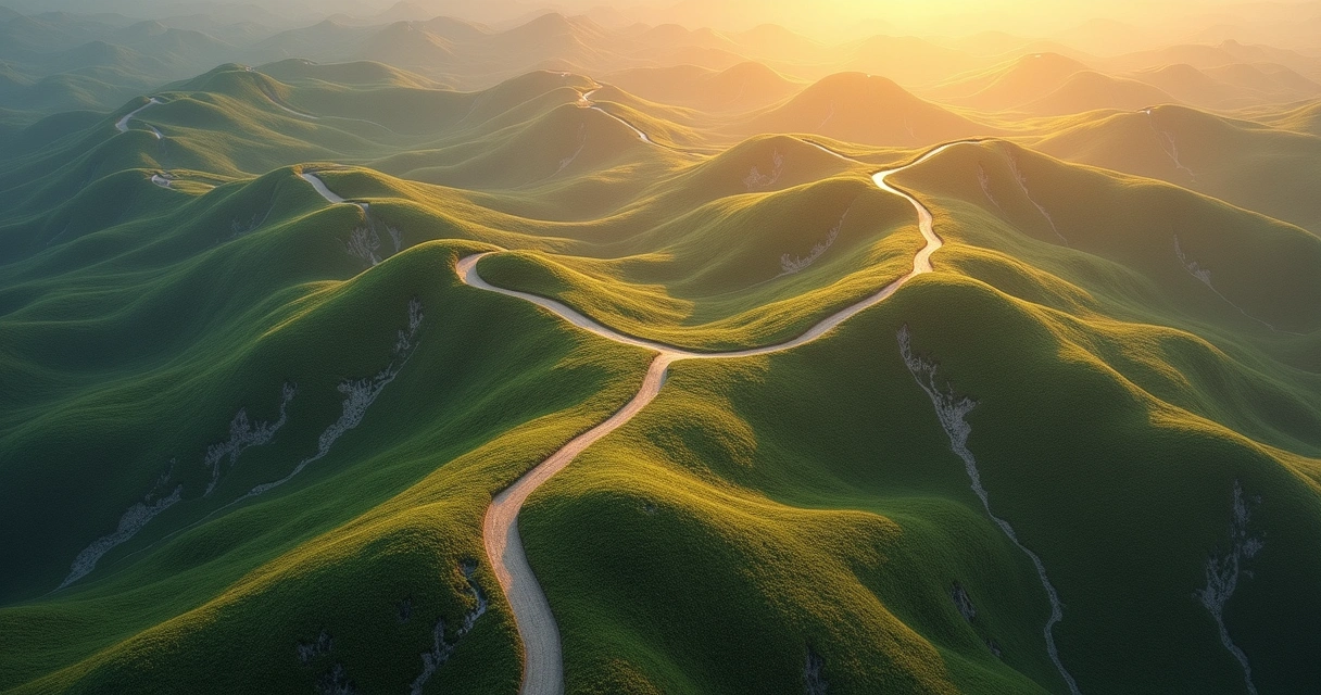 Varios caminos interconectados formando redes de decisiones personales 