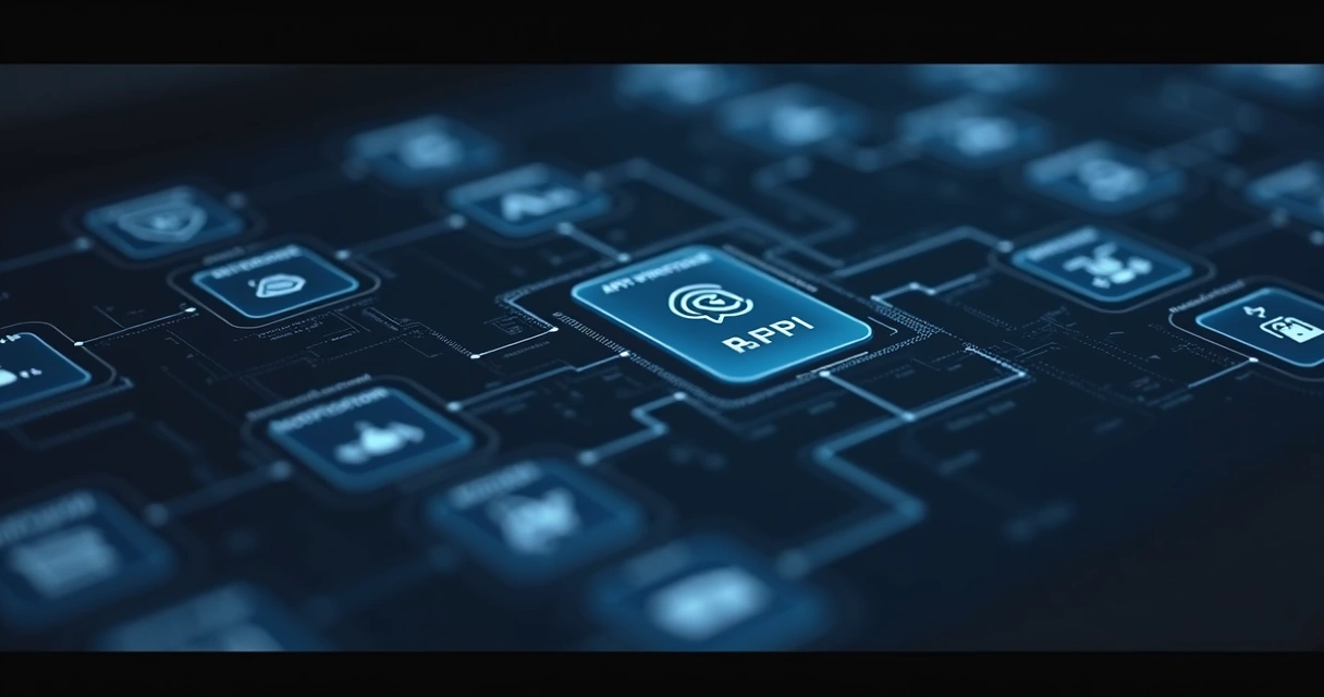 Diagrama conexiones API en panel app no-code 