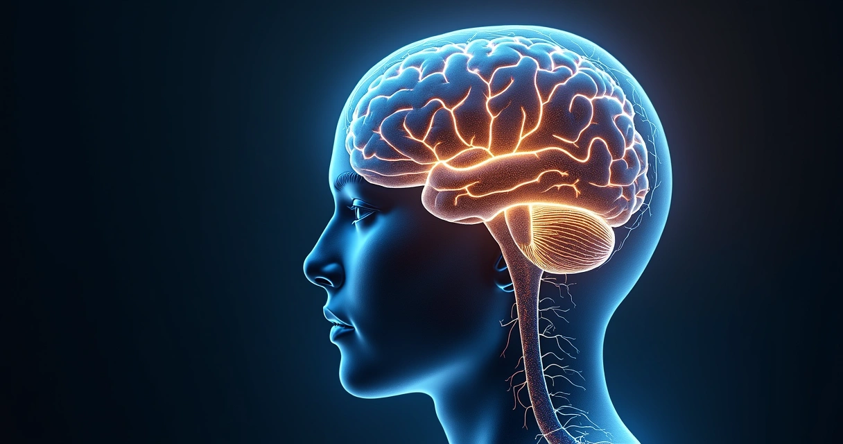 Ilustración realista de conexiones cerebrales y regulación emocional
