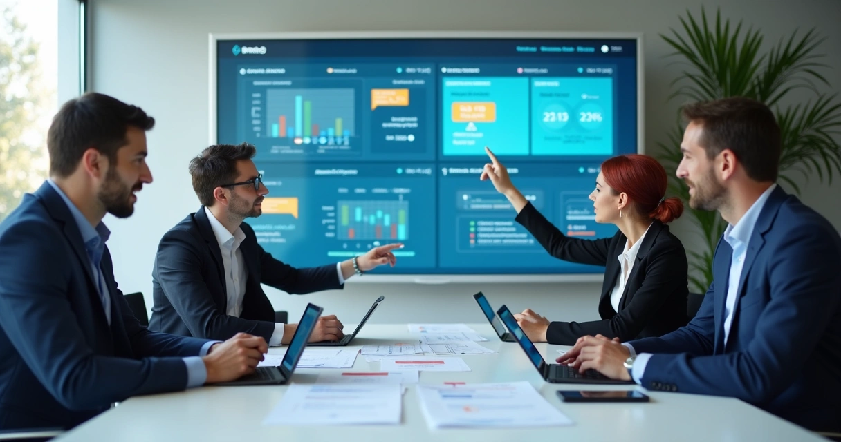 Equipe revisando pagamentos automáticos 