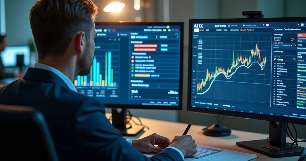 Profissional contábil analisando dados e checando processo de validação 
