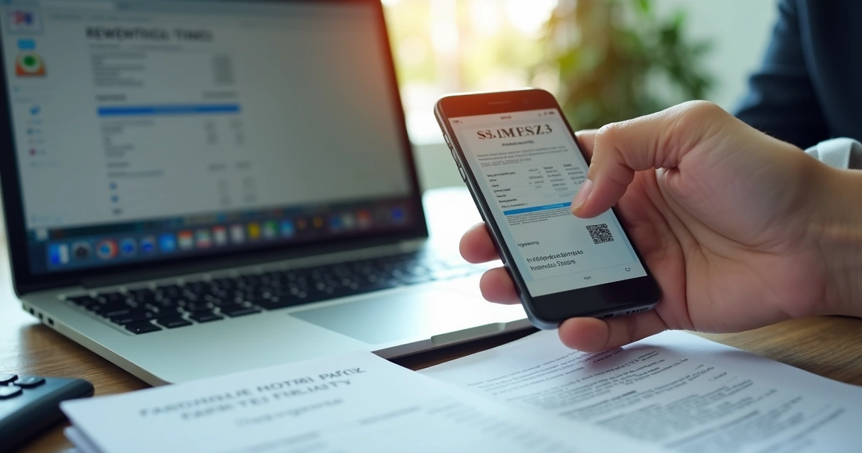 Tela de banco com conferência de DARF e código de barras 