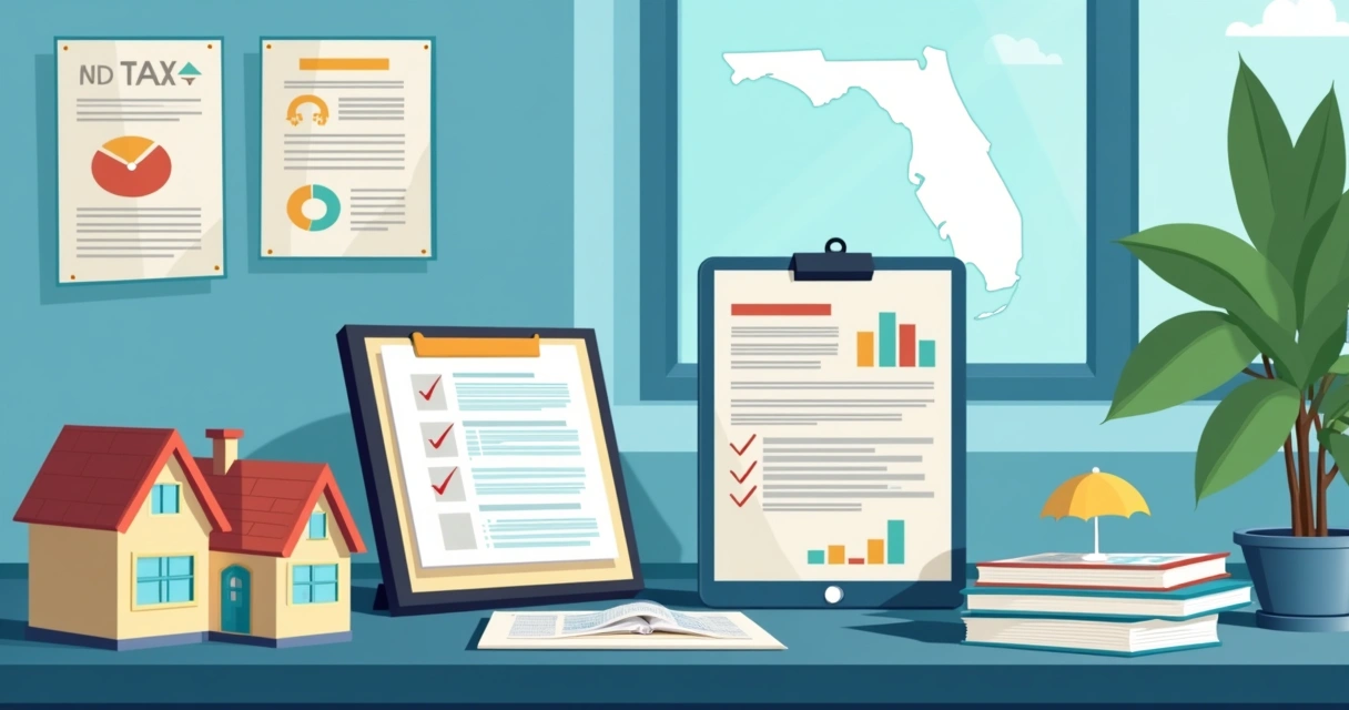Foreign investor analyzing tax documents for a vacation property 