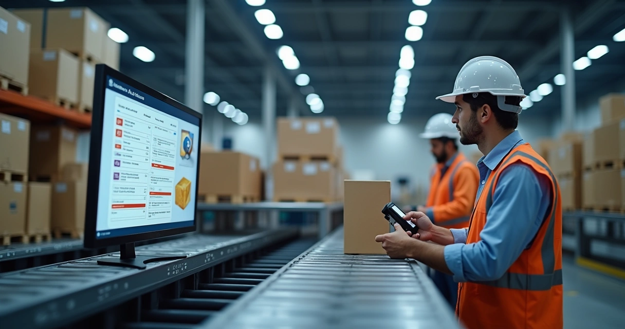 Conferência automatizada de expedição com IA 