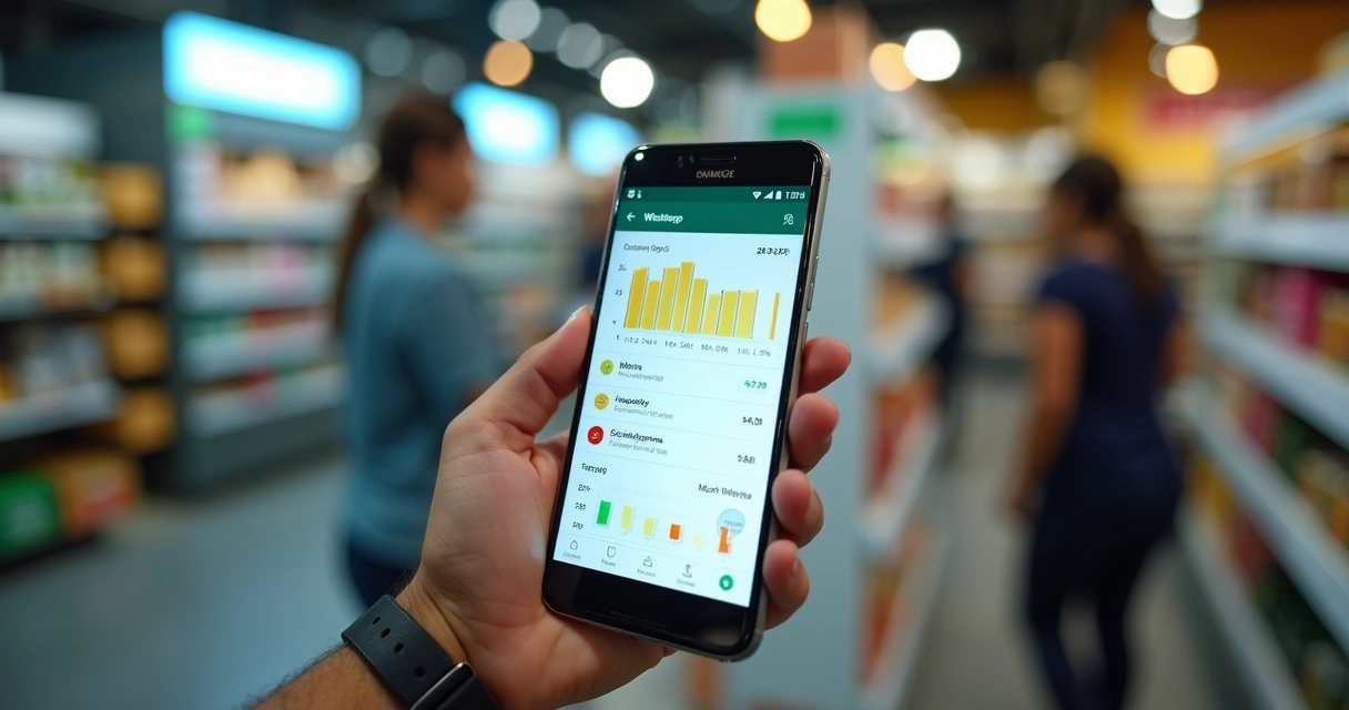 Conferência de indicadores em aplicativo WhatsApp