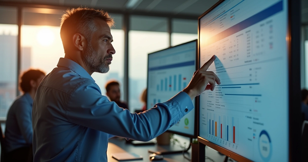 Responsável comercial configurando alertas automáticos no painel de vendas 