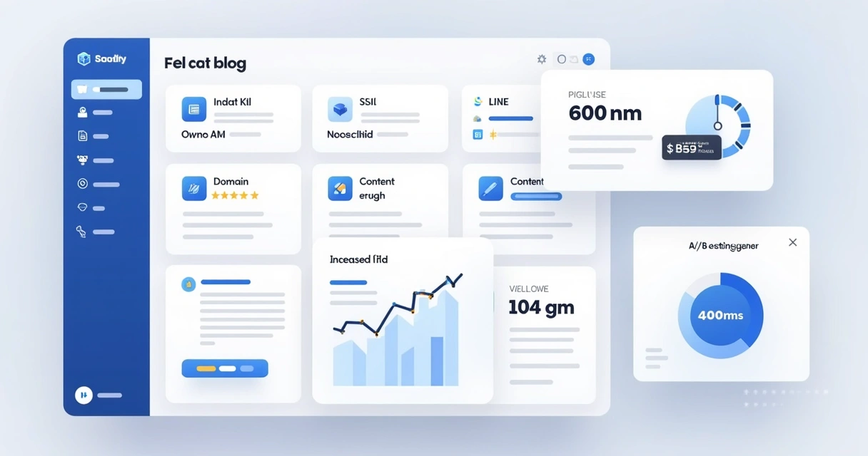 Painel de configuração de um blog em plataforma de alta velocidade 