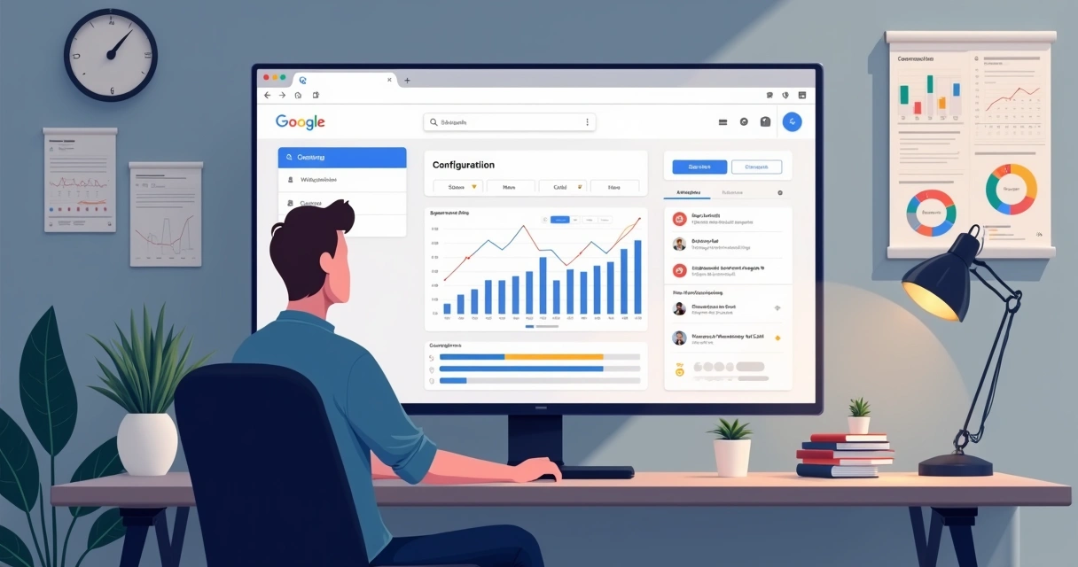 Tela com configurações de campanha no Google Ads 