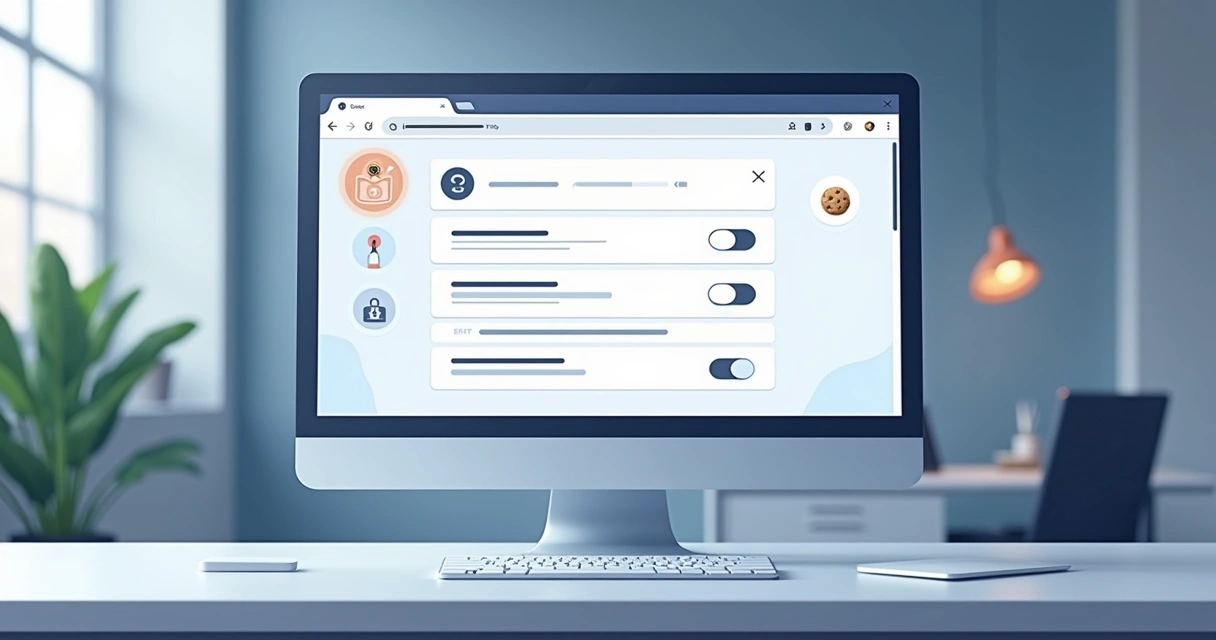 Configuração de cookies em navegador de internet 