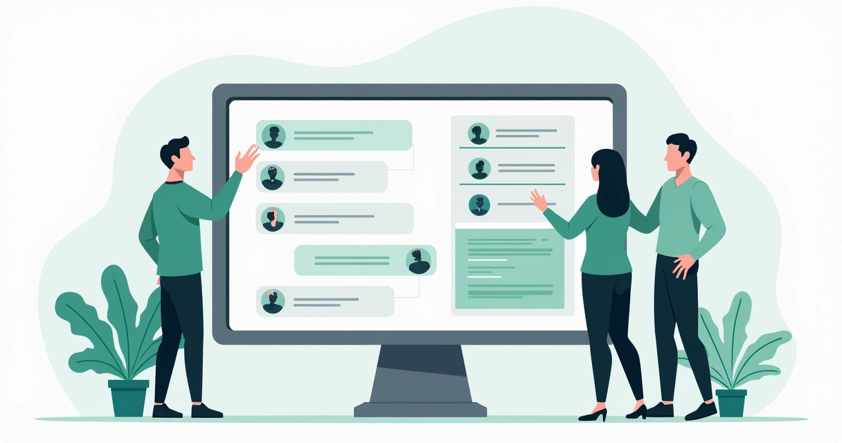 Interface amigável de configuração de chatbot com fluxos de conversa e integrações 