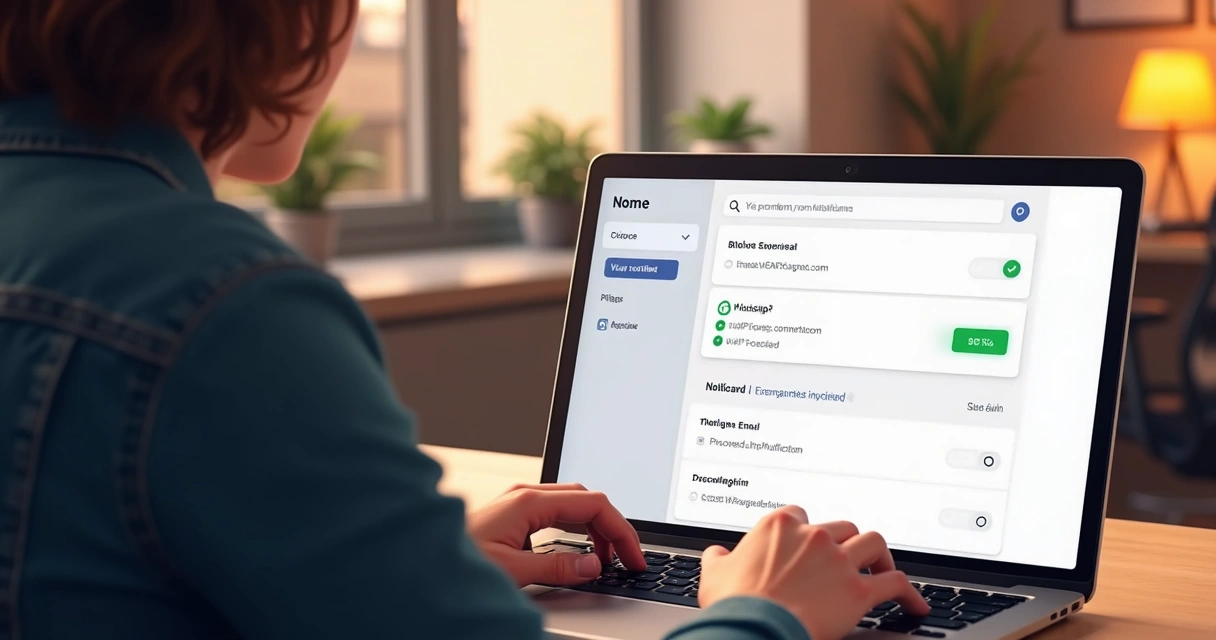 Pessoa configurando notificações de check-in em um onboarding digital 