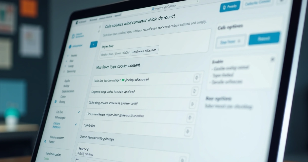 Configuração de plugin de cookies no painel WordPress 