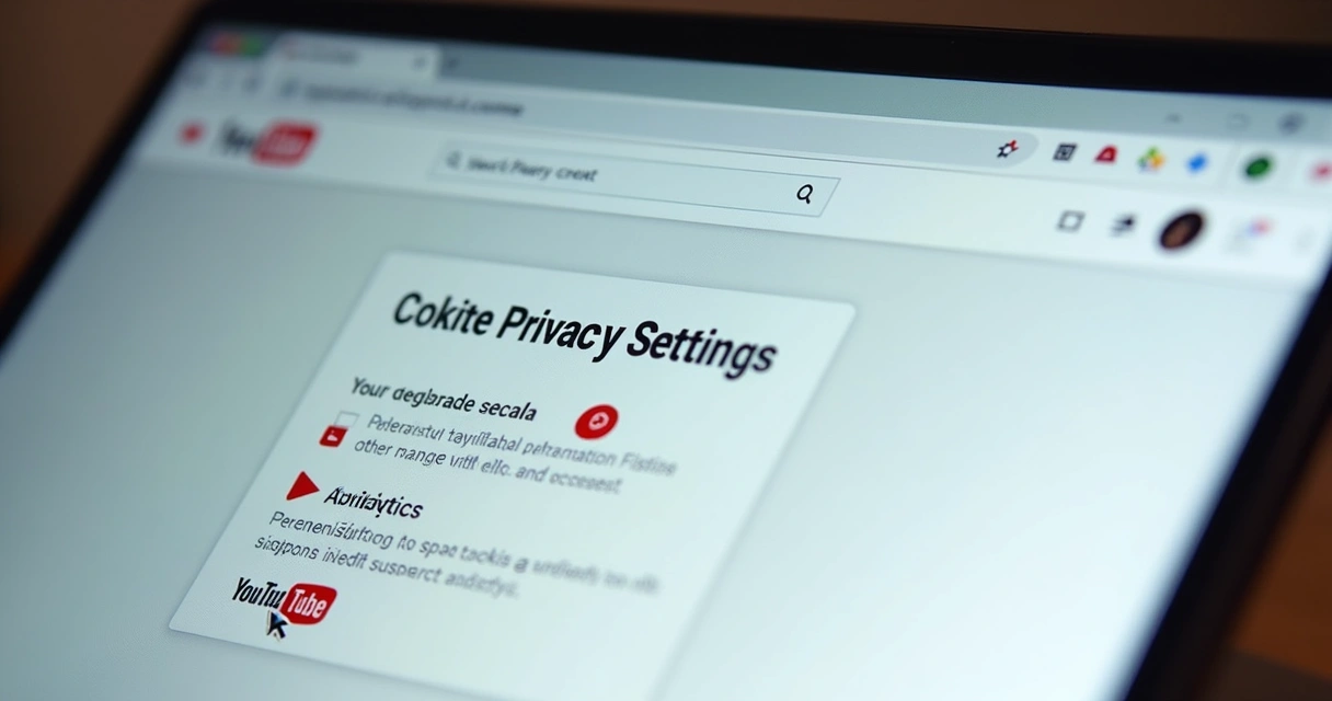 Configurações de privacidade na tela de usuário do YouTube 
