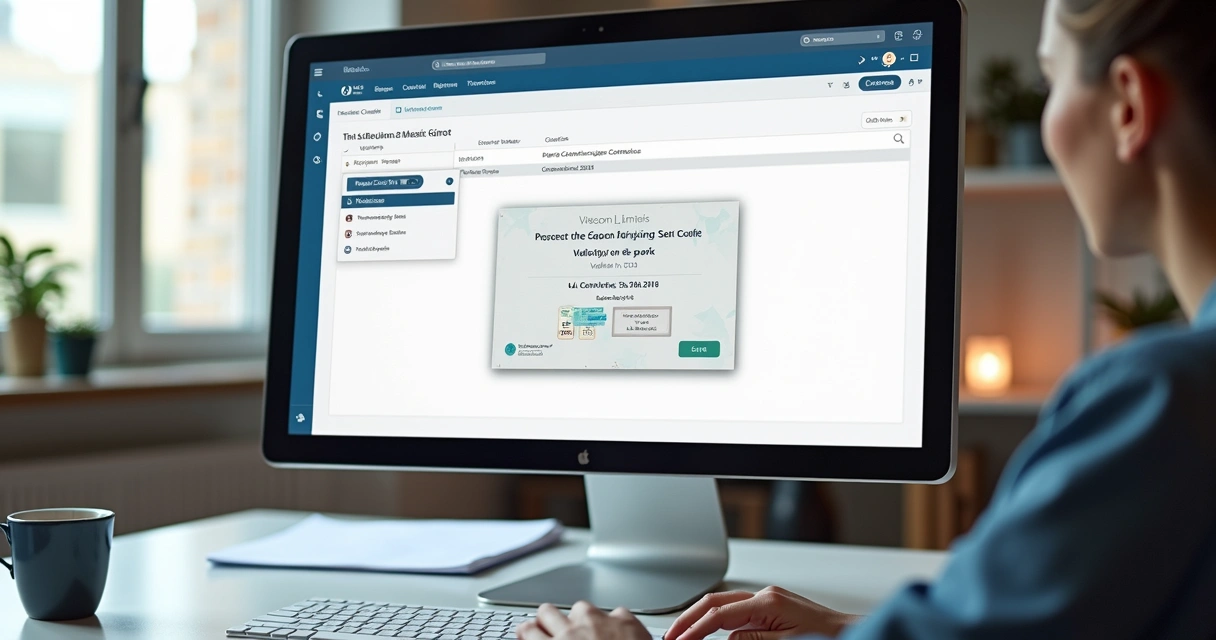 Tela de configuração de validade em certificado digital da plataforma Maestrus