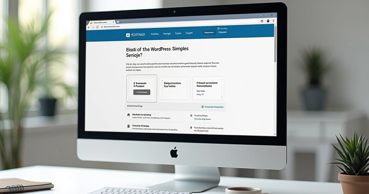 Painel de instalação do WordPress na Hostinger 