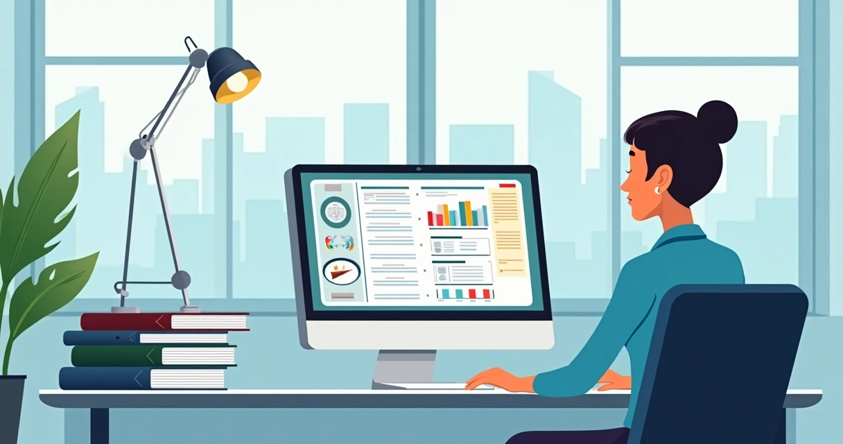 Configuración digital de un libro laboral en computador de oficina 