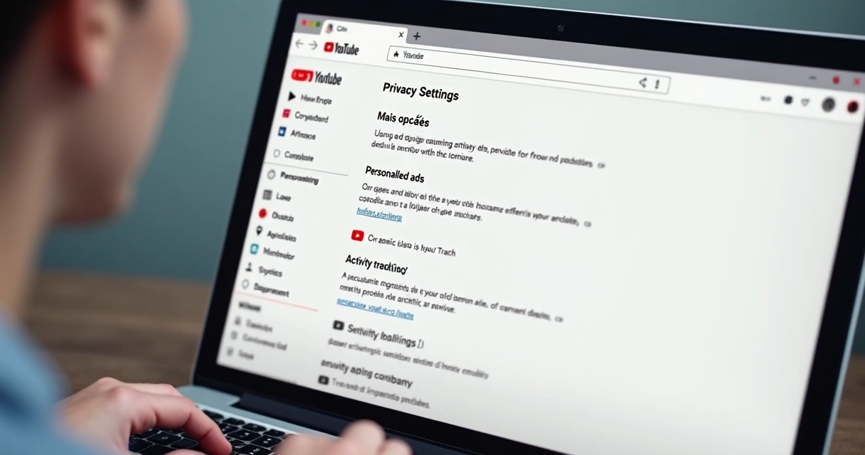 Tela ilustrando opções de configuração avançada de cookies no YouTube 