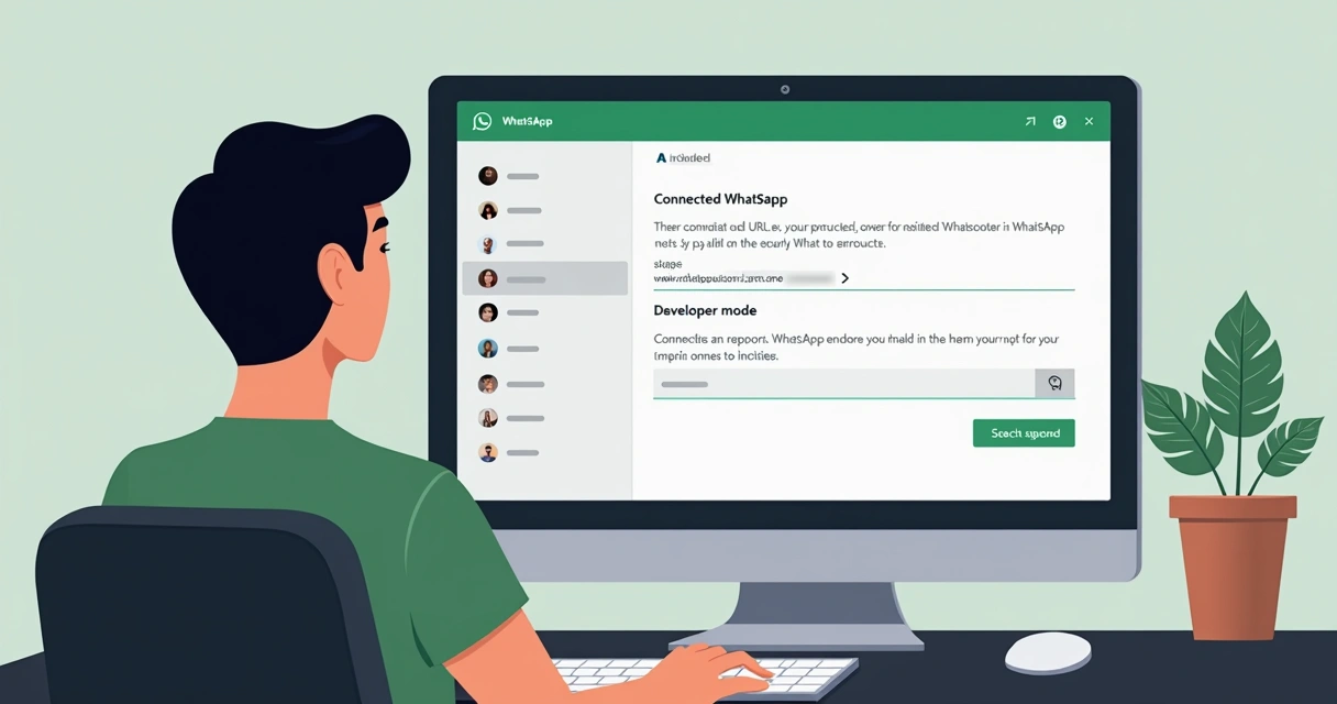 Tela de configuração de conector IA no WhatsApp 