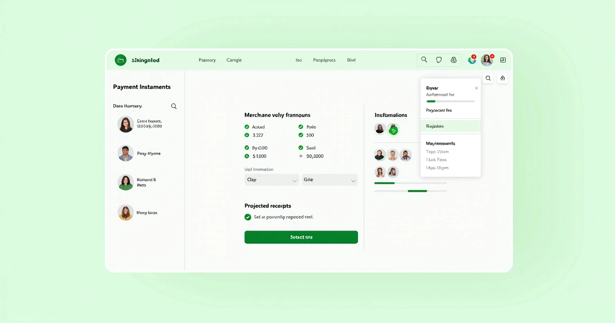 Tela de configuração de pagamento fracionado, destacando opções de número de parcelas 