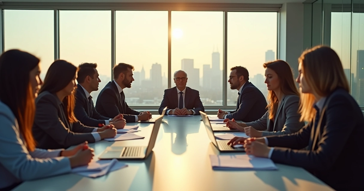 Equipe de negócios em conflito durante reunião 