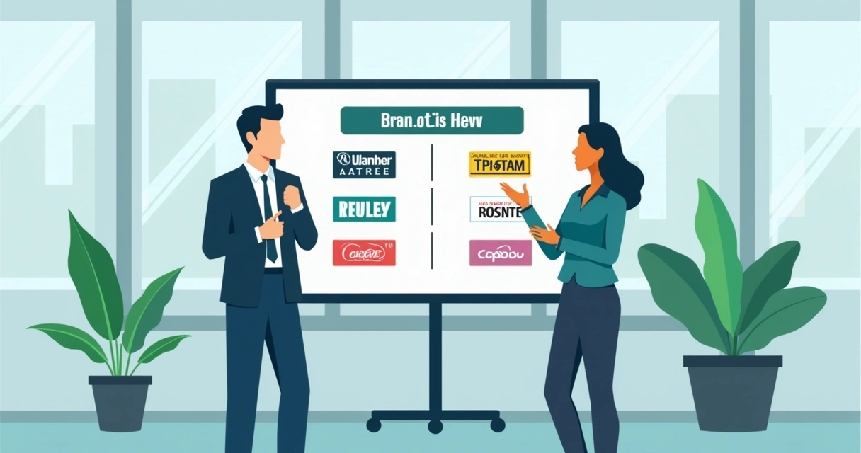 Ilustração de discussão sobre marcas entre usuários de marketplace 