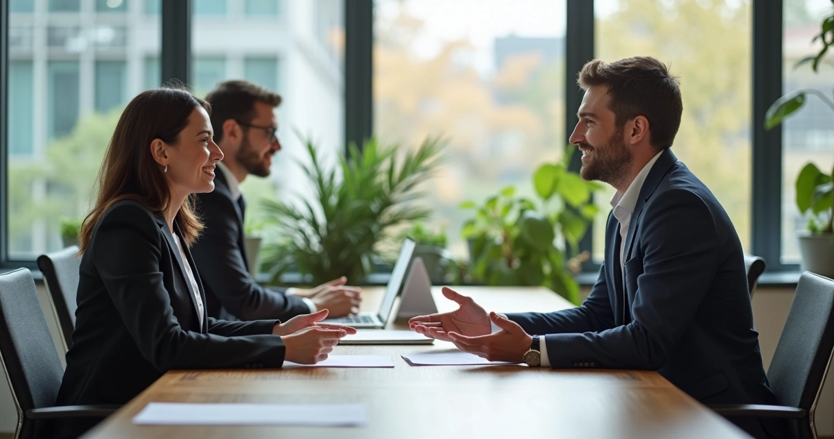Colegas de trabalho resolvendo conflito em ambiente profissional 