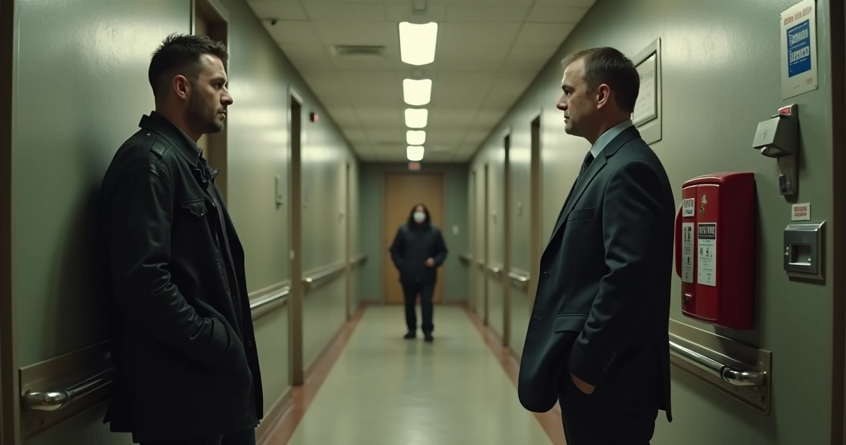 Conflito entre vizinhos no hall de entrada de um prédio 