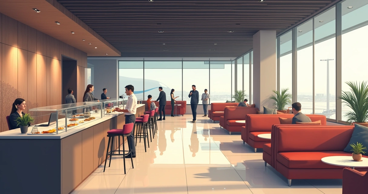 Espaço Plus do Advantage VIP Lounge em Congonhas com poltronas, poucas pessoas, luz suave e ambiente reservado