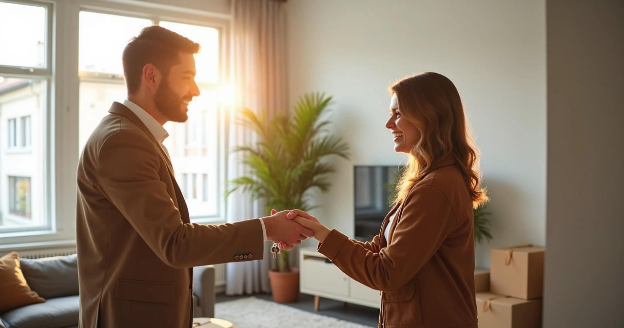 Família recebendo a chave do novo apartamento em Campinas sorrindo 