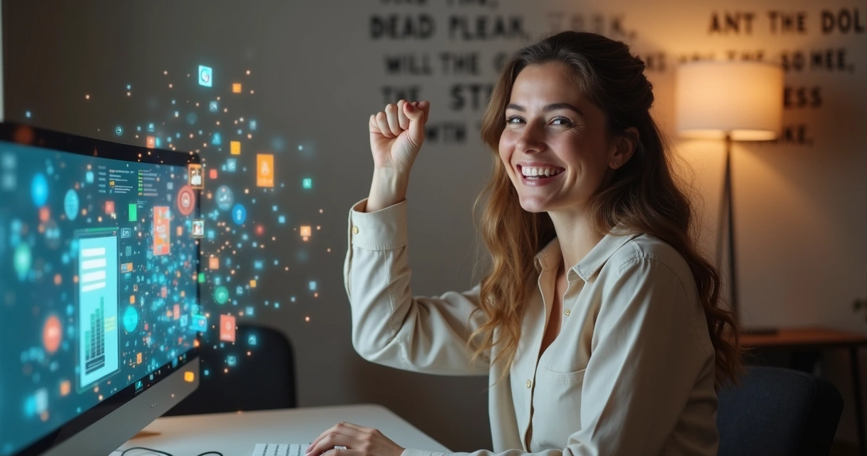 Símbolo de conquista em trabalho digital 