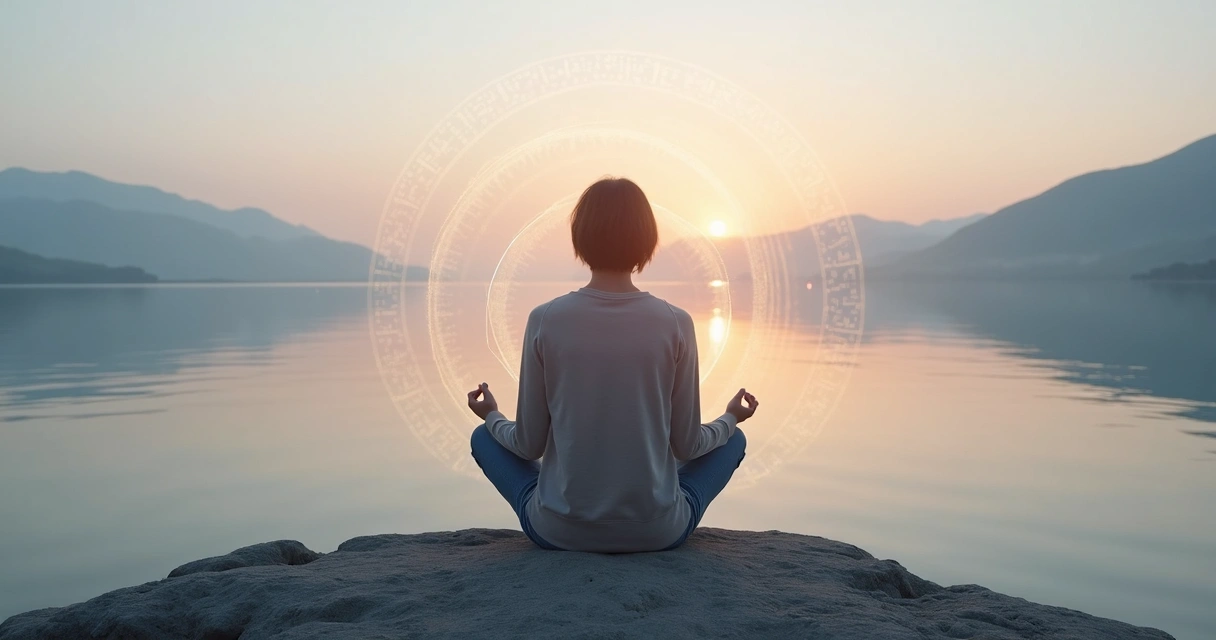 Pessoa em contemplação com mente corpo e ambiente integrados 