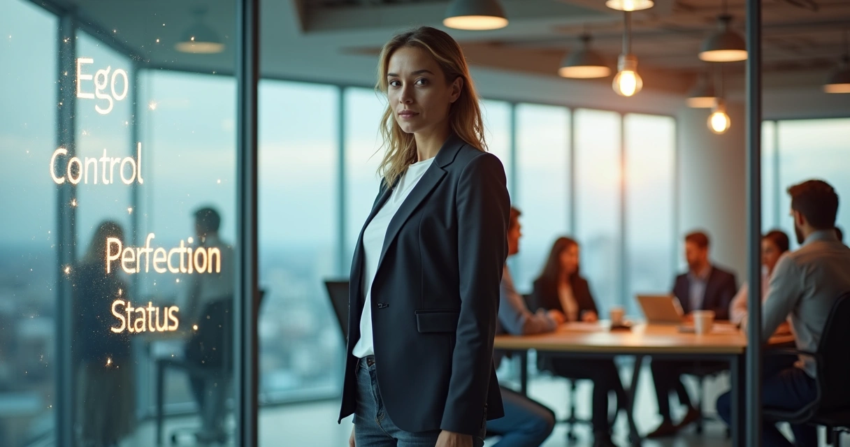 Leader standing confidently in front of a wall of broken leadership myths 