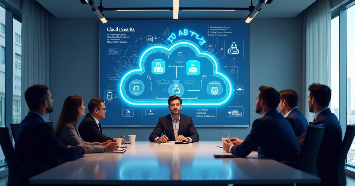 Reunião de conselho discutindo riscos em cloud 