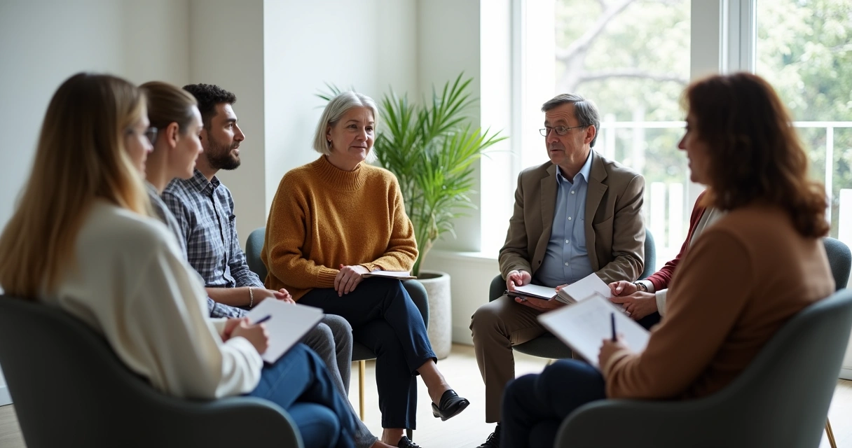 Grupo reunido em roda para discutir ética 