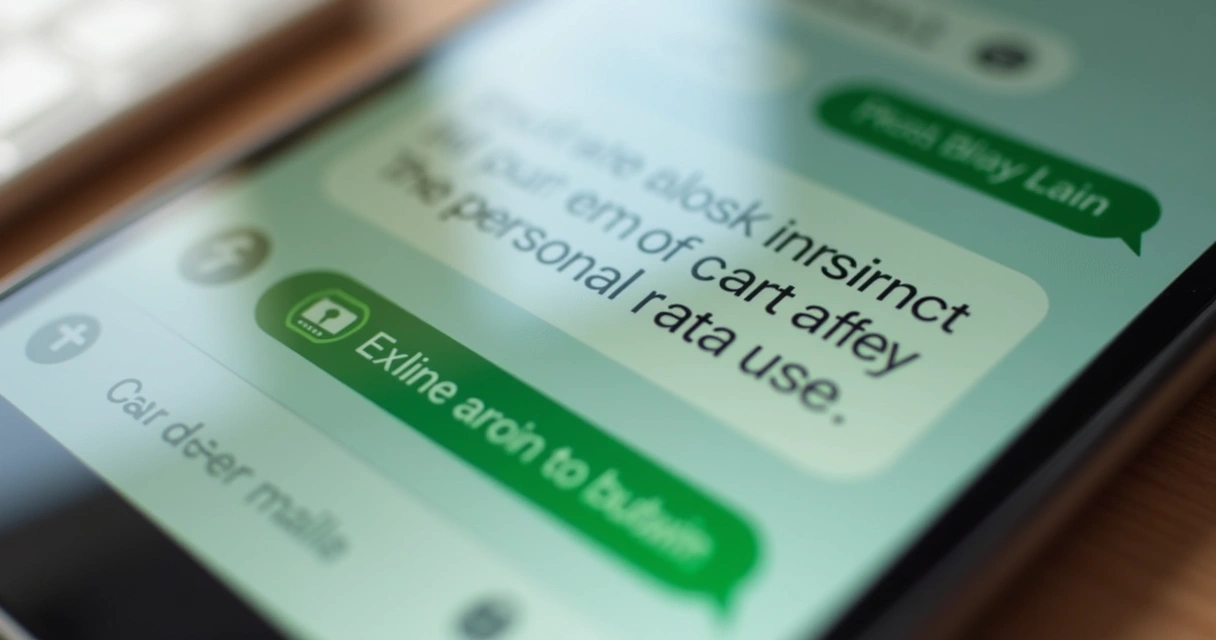 Tela de conversa com mensagem de consentimento de dados 