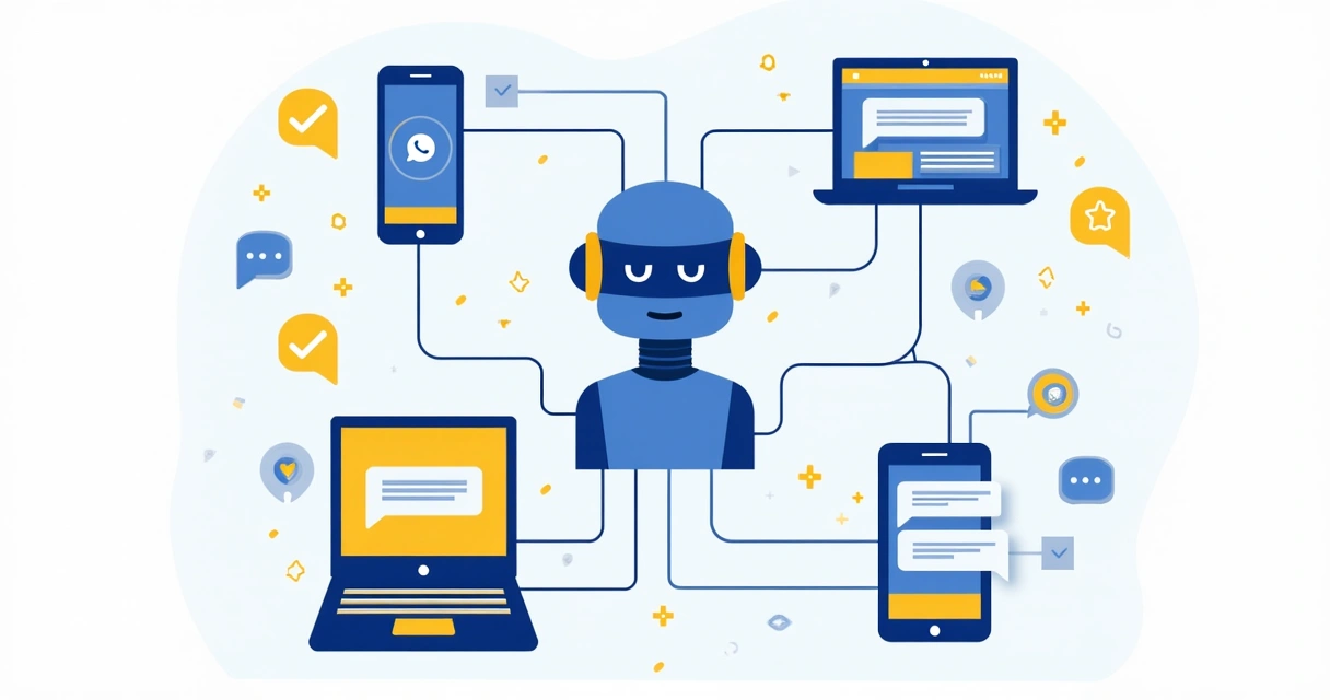 Consistência de chatbot em diferentes canais digitais 