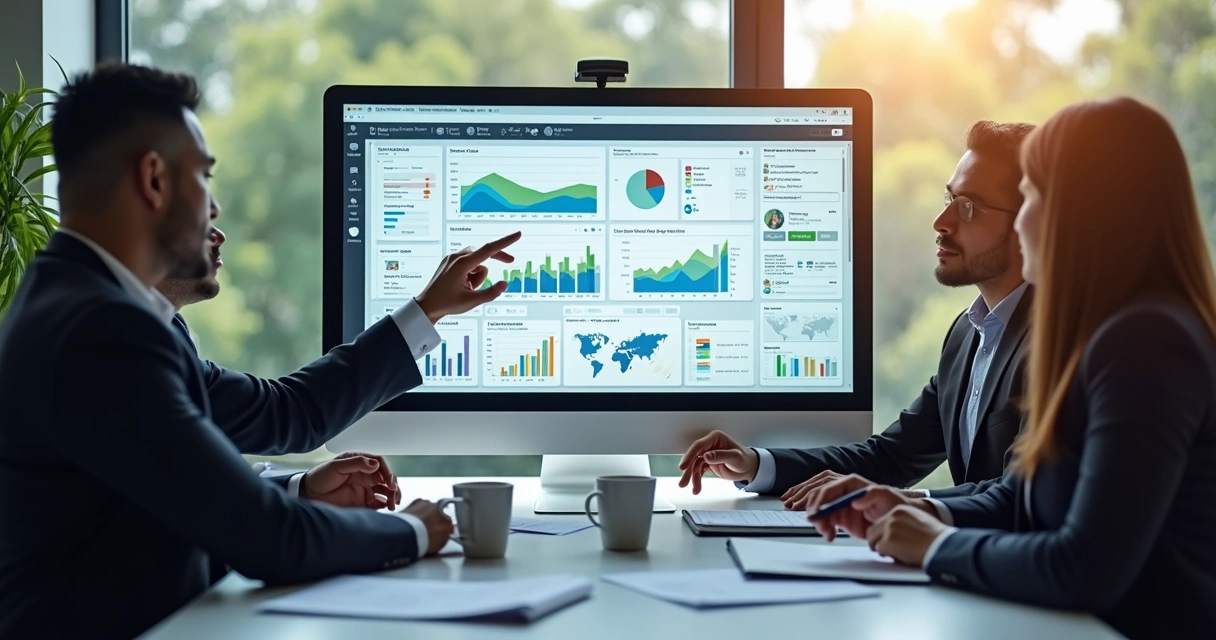 Enriquecimento de Dados Cadastrais: Guia Prático e Legal 2 Tela de computador apresentando dashboard de dados integrados