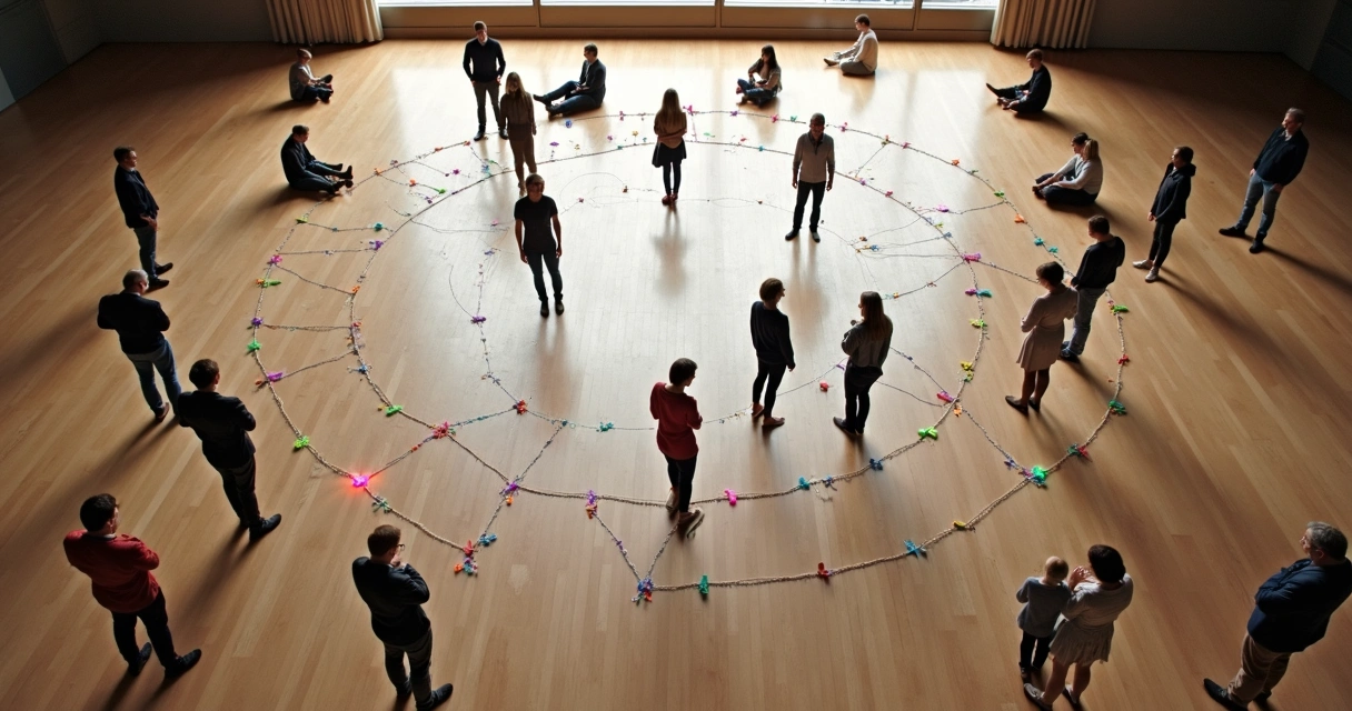 Representação visual de uma constelação sistêmica voltada para carreira 