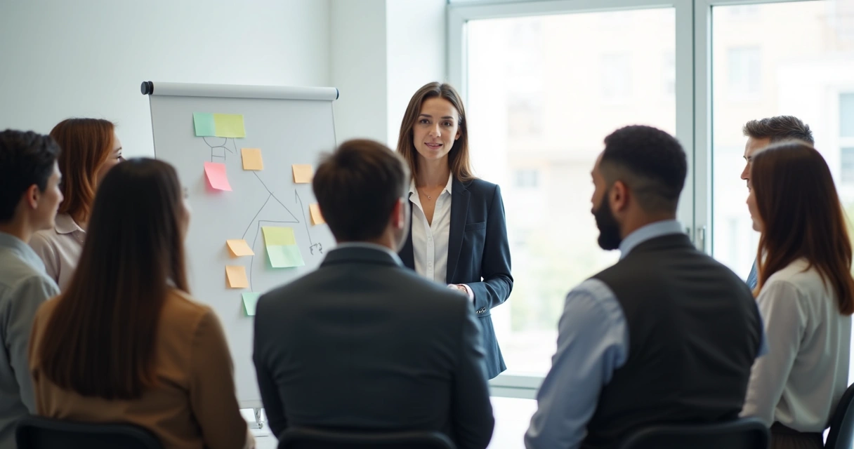 Grupo de colaboradores fazendo constelação organizacional 