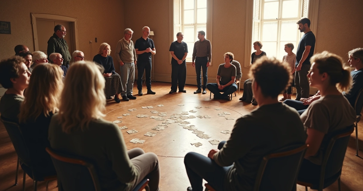 Constellation session with participants forming a circle 