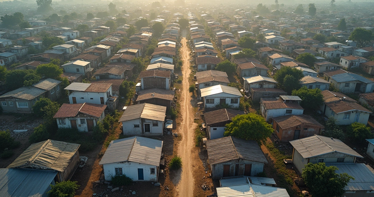 Construção irregular em zona urbana de periferia 