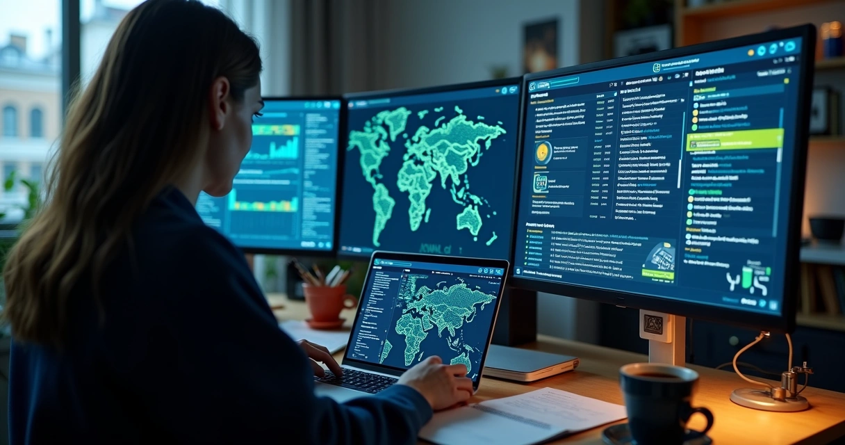 Profissional trabalhando em campanha de link building 