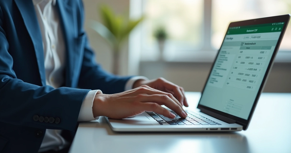 Pessoa digitando dados em planilha digital com número de WhatsApp no campo de contatos 