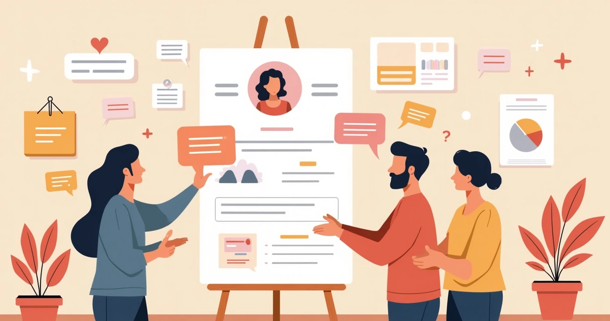 Ilustração de persona para marketing digital 