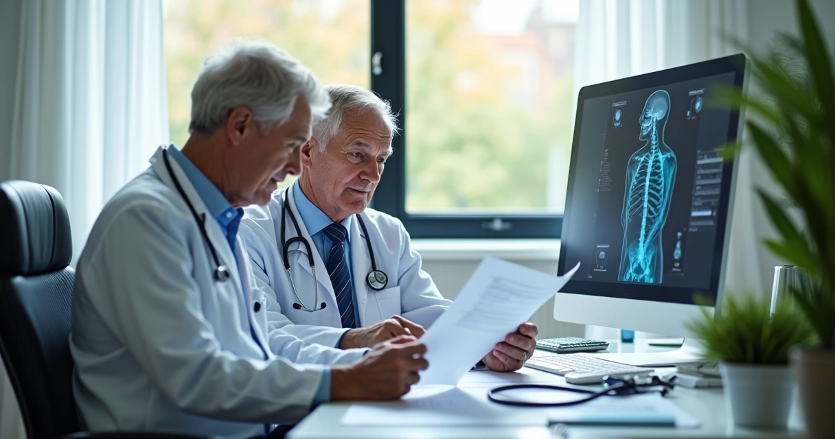 Consulta de acompanhamento em consultório de oncologia 