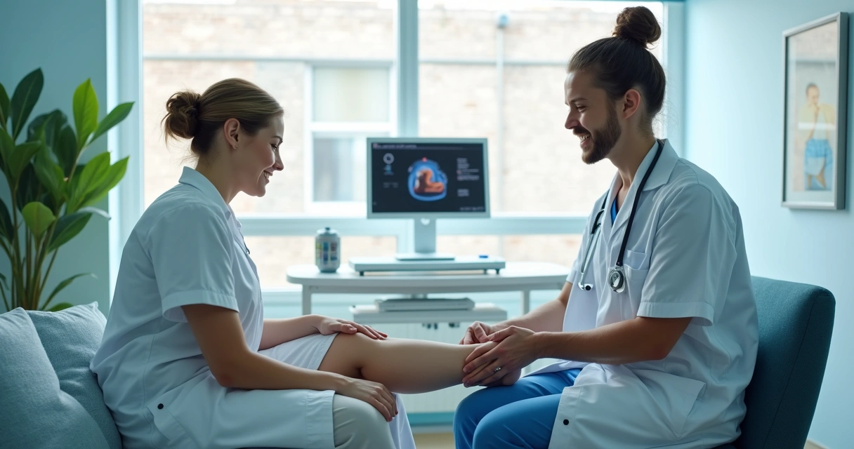 Consulta de acompanhamento em clínica vascular